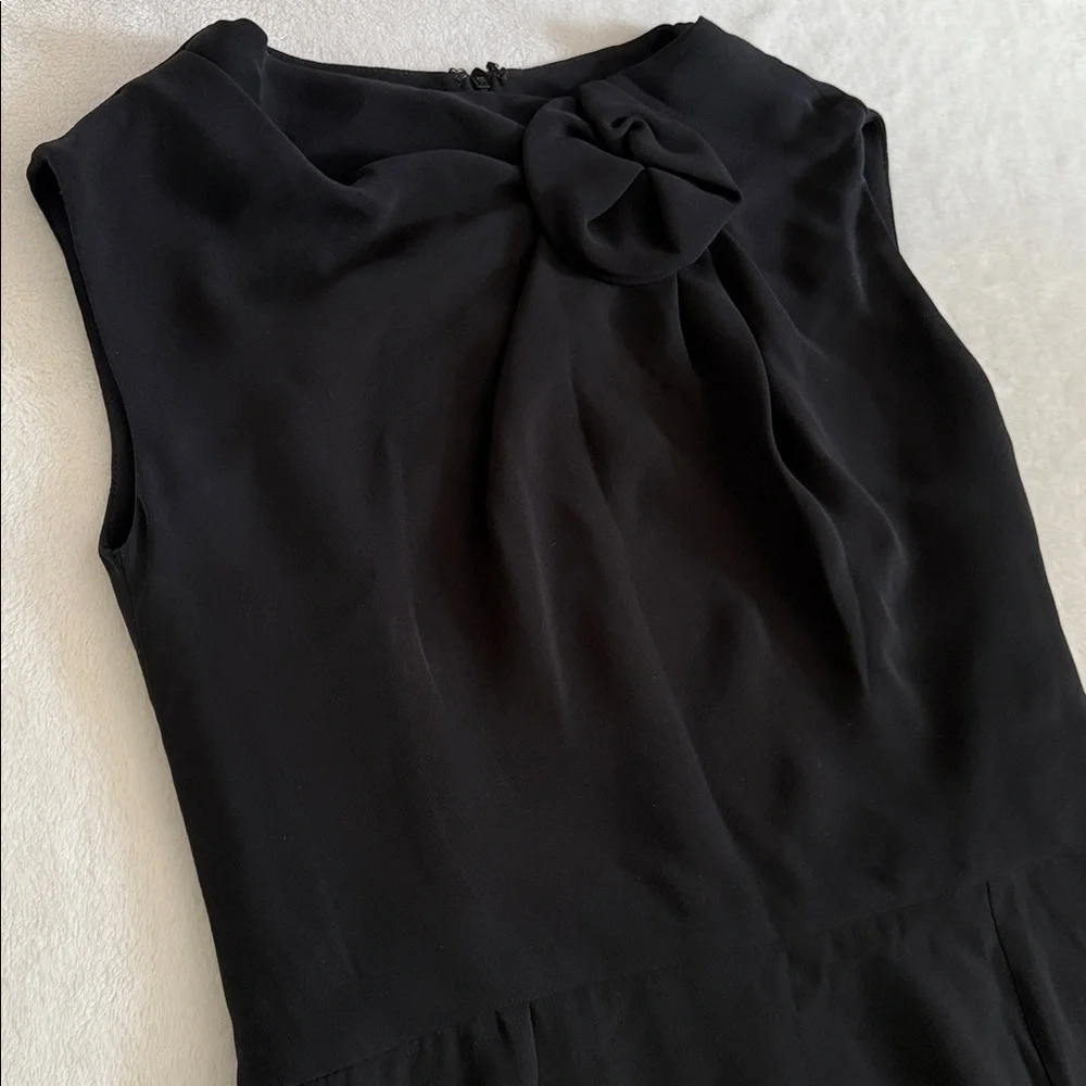 Kiton Napoli | Silk LBD Dress with Belt Made in Italy Black (IT 44) - Picture 4 of 16